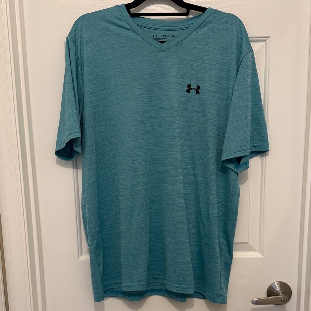 Under Armour Men's Teal V-Neck Tee